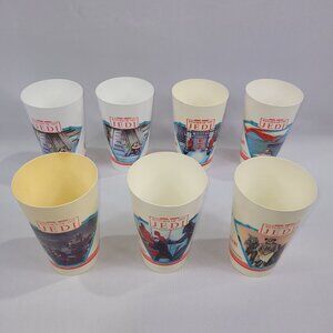 Collectors Cup Vintage 1983 7-11 Return of the Jedi Plastic Drink Glass Lot 7